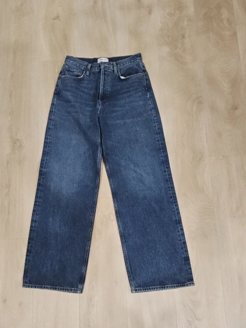 Agolde Dark Blue Button-Fly Jeans